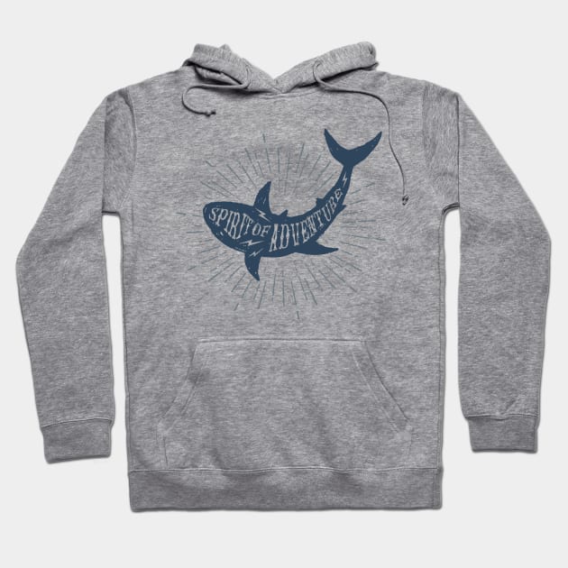 Nautical lettering:spirit of adventure Hoodie by GreekTavern